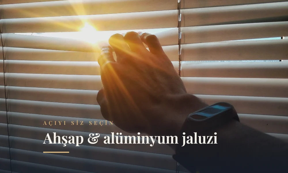 Jaluziden süzülen gün ışığı